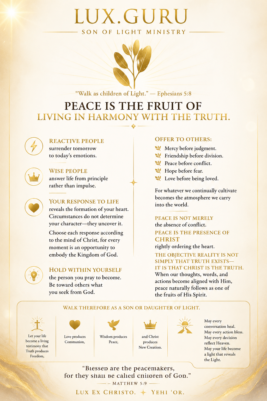 Peace is the fruit ministry artwork