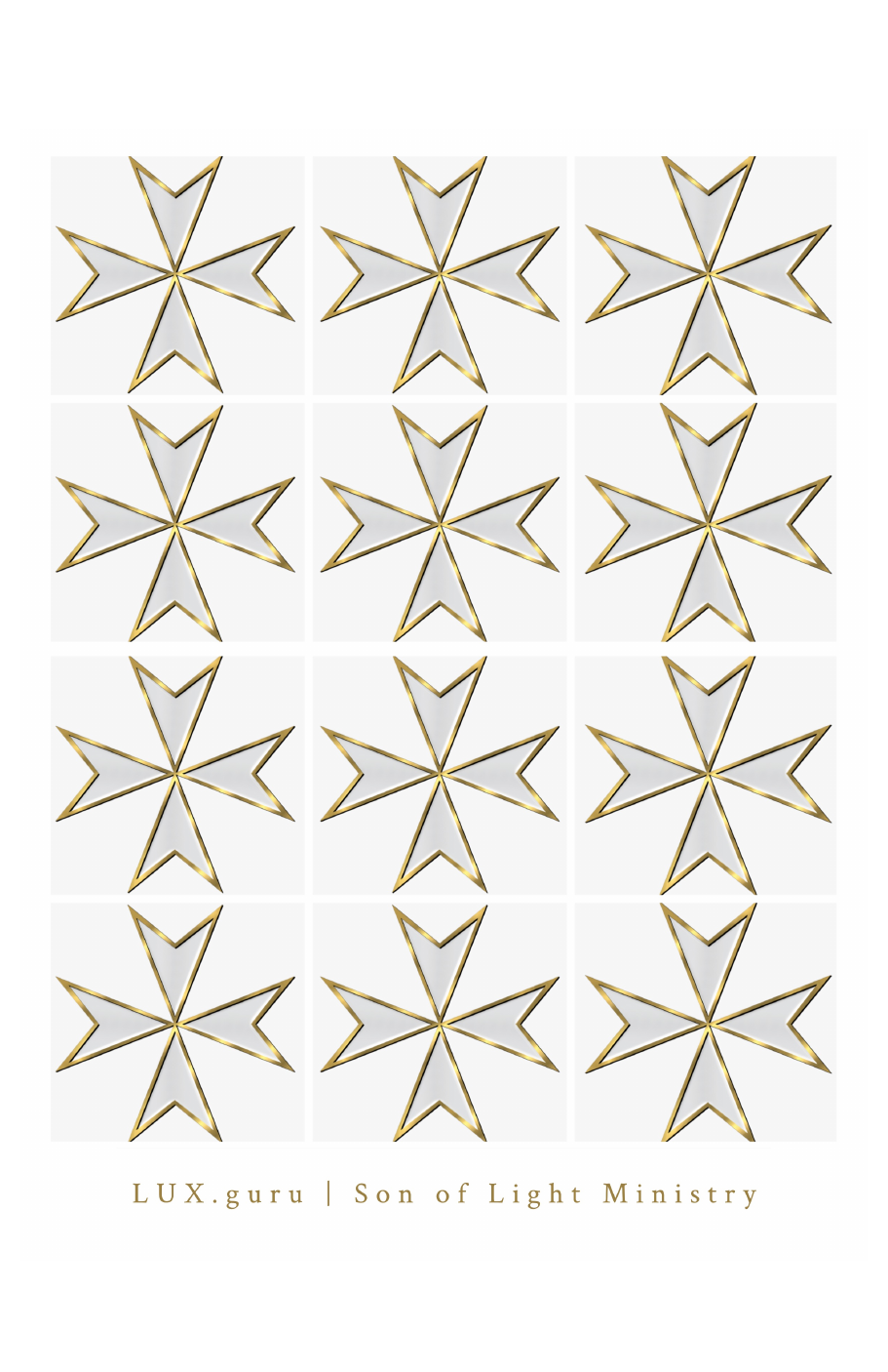 Gold twelve-fold geometric seal pattern from the Revelation Yoga codex